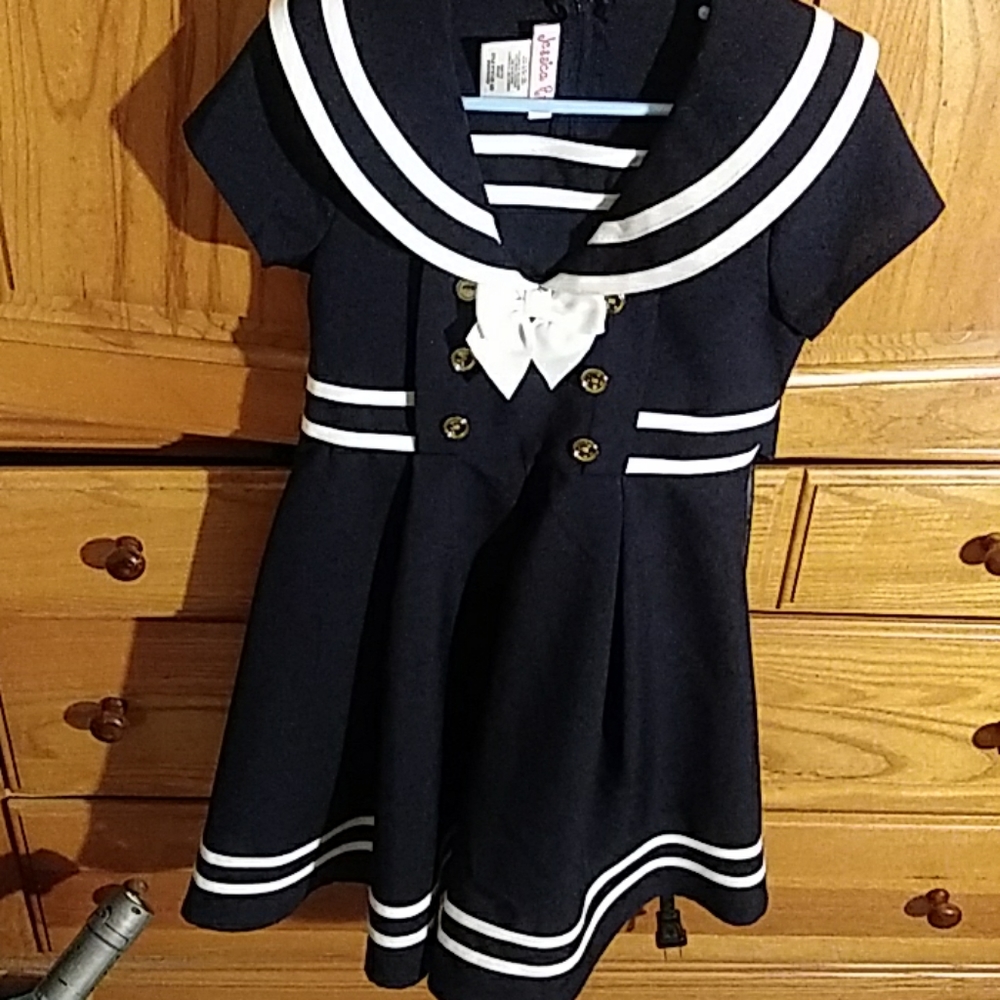 Girl's Navy Sailor Dress!!